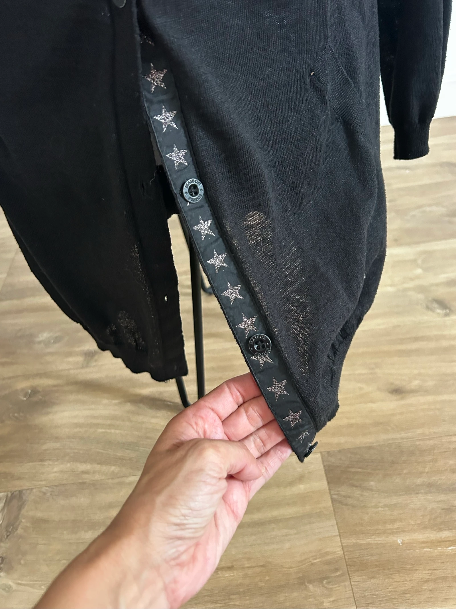 Maison Scotch – Long black linen vest – Size 1 (S) – photo 6